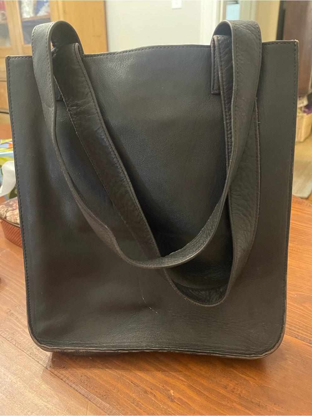 Minimal Brown  Leather Shoulder Bag for Women by Neely Mack San Francisco Design